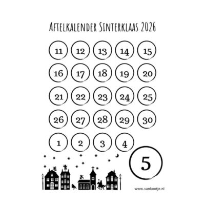 Aftelkalender Sinterklaas 2026, gratis aftelkalender Sinterklaas