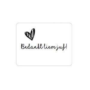 cadeautje juf, sticker juf