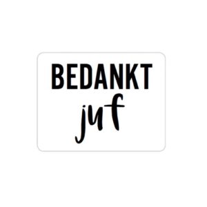 sticker juf, cadeautje juf