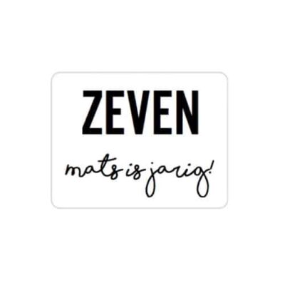 sticker traktatie met naam, traktatiesticker met naam