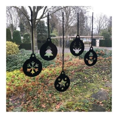 raamsticker kerstballen, raamsticker kerst