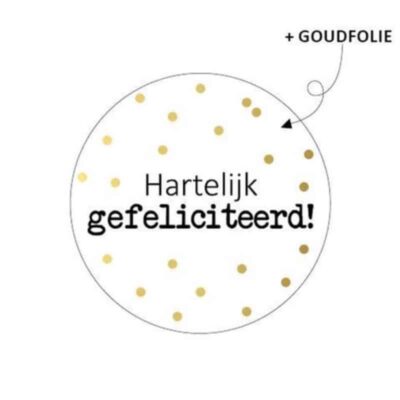 sticker gefeliciteerd