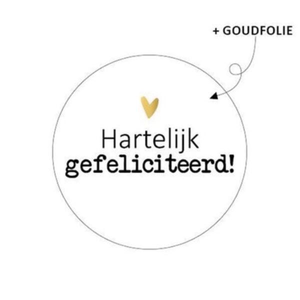 sticker gefeliciteerd