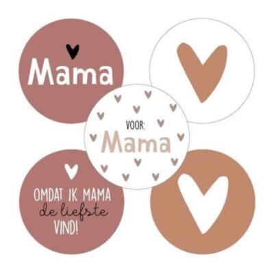 Cadeausticker voor mama, leuk om cadeautjes persoonlijk mee te versieren