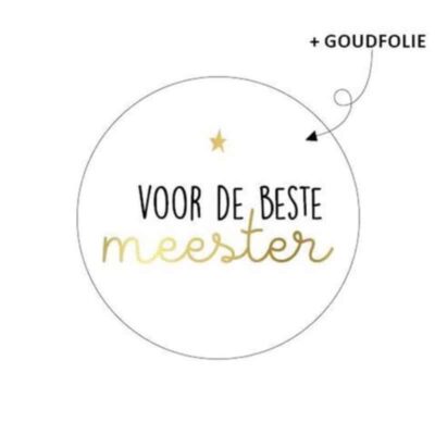 sticker meester