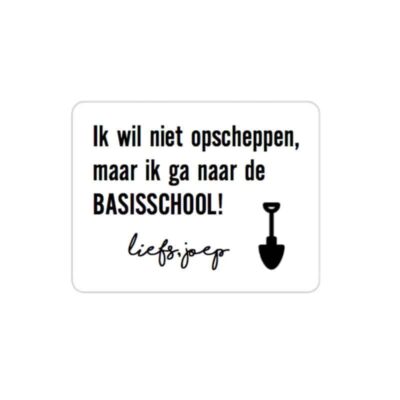 sticker opscheppen basisschool