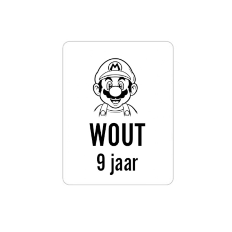 Traktatiesticker Super Mario