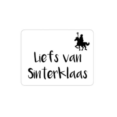 sticker sinterklaas met naam, inpakken sinterklaascadeautjes