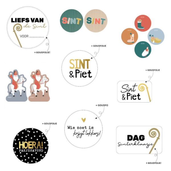 verschillende stickers sinterklaas