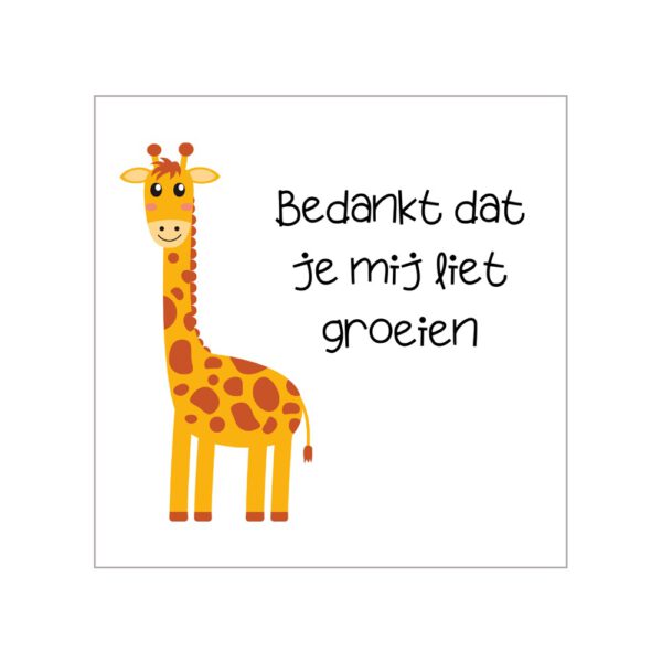 bedankje juf