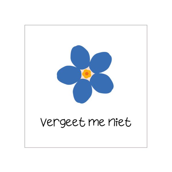 traktatie vergeet me niet