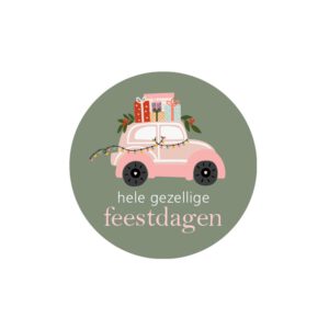 sticker inpakken kerst