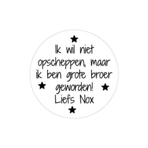 traktatie grote broer, traktatie grote zus