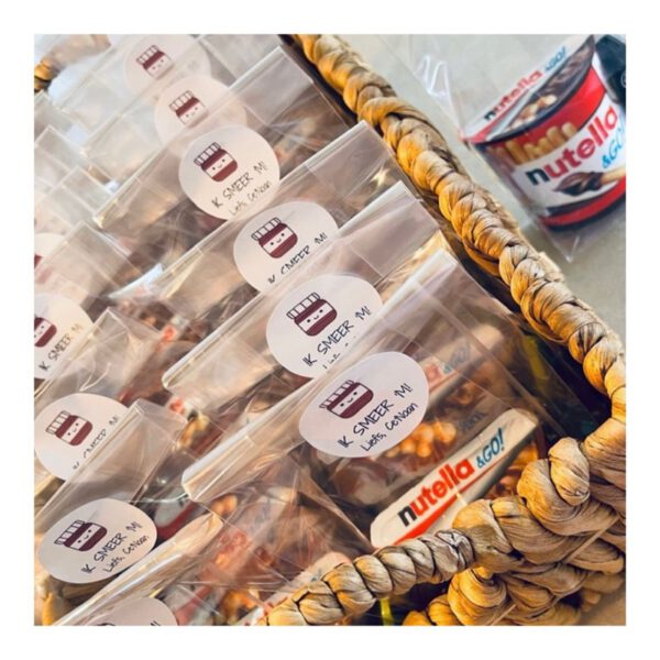 Traktatie nutella, traktatie Ik smeer 'm