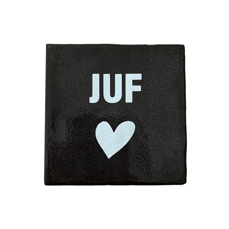 Tegeltje juf hartje