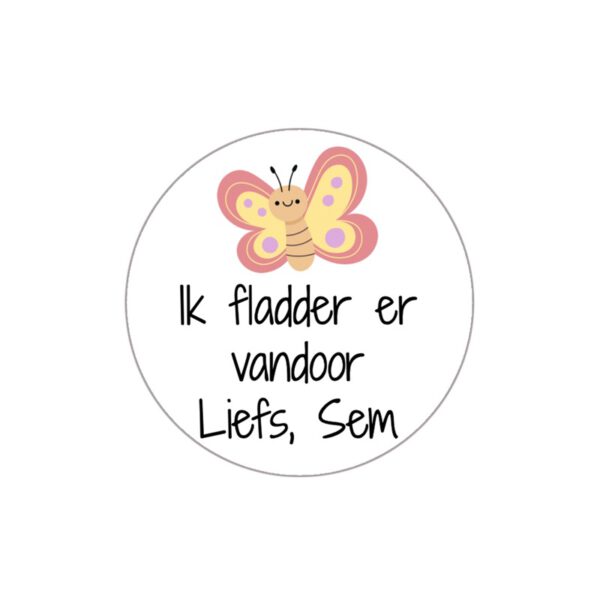 Sticker Ik fladder er vandoor