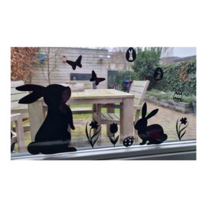 raamsticker Pasen, decoratie Pasen