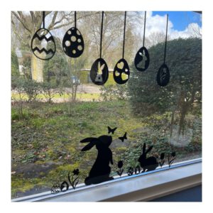 raamsticker Pasen, decoratie Pasen