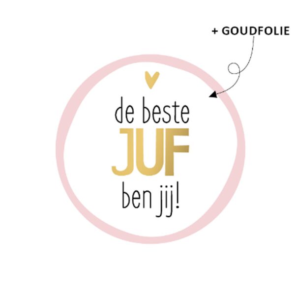 cadeausticker juf, cadeautje juf