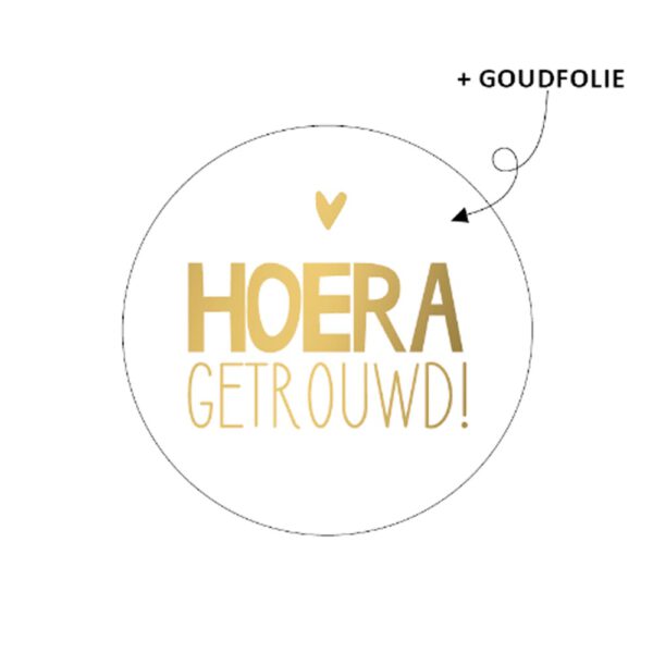 sticker trouwen, sticker bruiloft