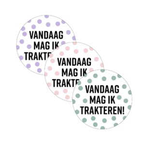 sticker trakteren, traktatiesticker