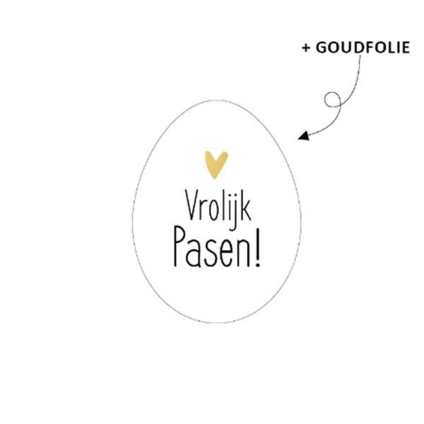 cadeausticker Pasen, sticker Pasen, inpakken Paascadeautje