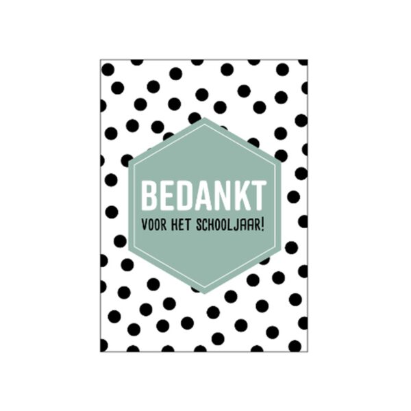 kaart bedankje, bedankje juf en meester, kaart einde schooljaar