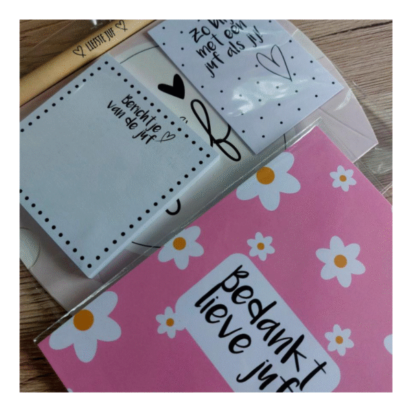 bedankje juf, cadeautje juf