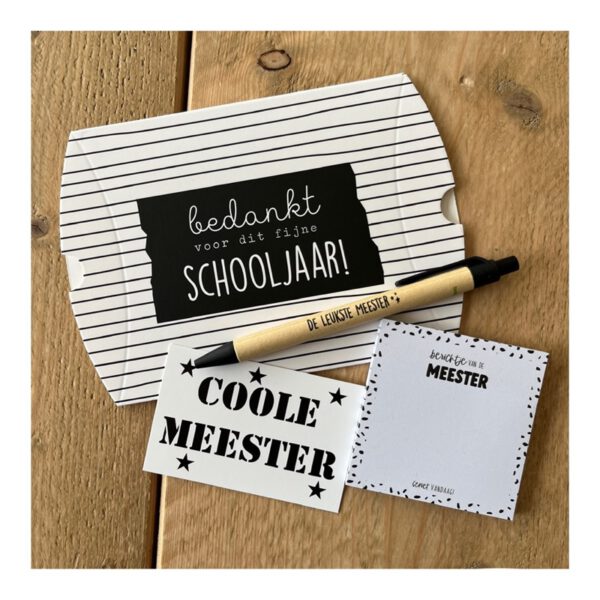 cadeausetje meester, cadeautje meester