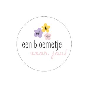 cadeausticker een bloemetje voor jou