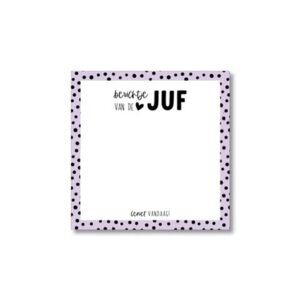 post-its juf, cadeautje juf