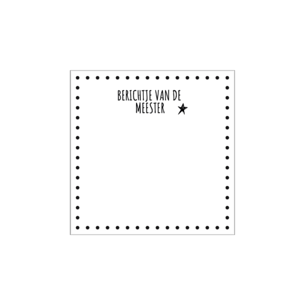 post-its meester, cadeautje meester