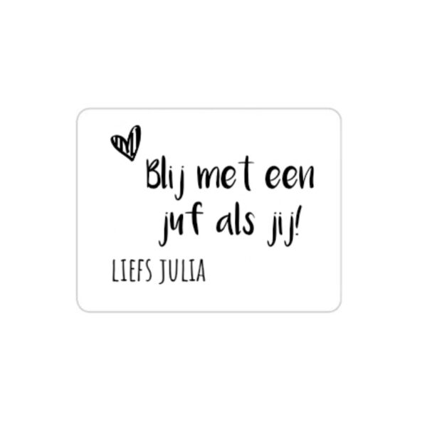 inpakken cadeautje juf, blij met een juf als jij