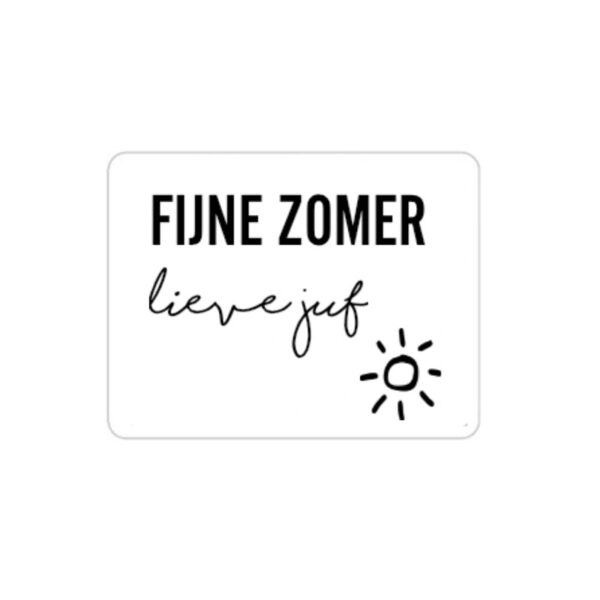 sticker juf, bedankje juf, cadeautje einde schooljaar juf