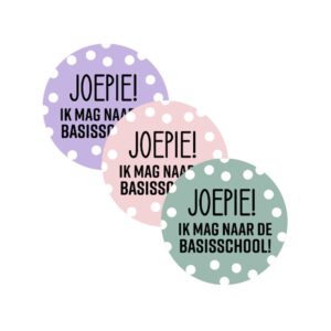 sticker naar de basisschool