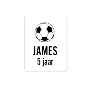 traktatie voetbal, sticker voetbal traktatie