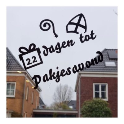 aftelkalender Sinterklaas, raamsticker aftelkalender Sinterklaas