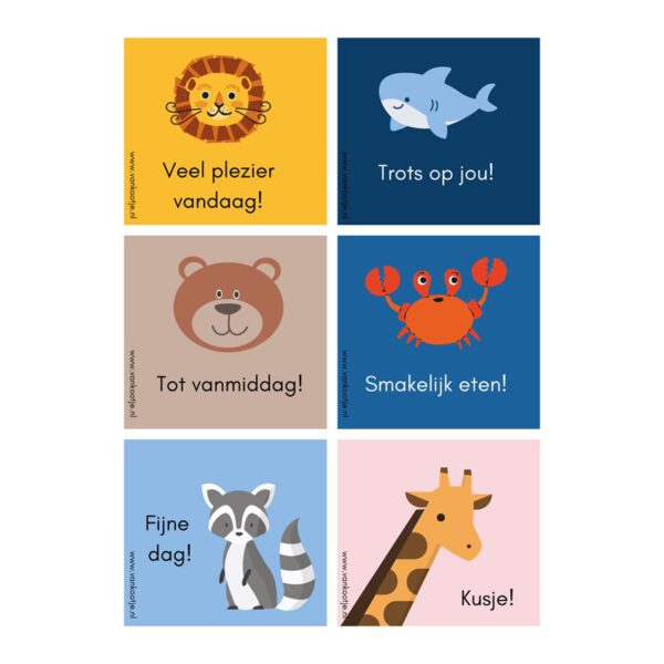 broodtrommelbriefjes, briefjes broodtrommel