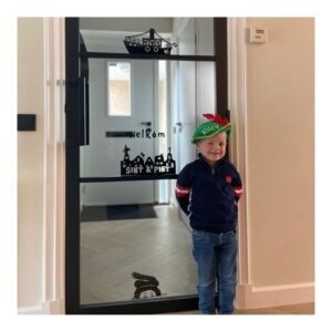 raamsticker sinterklaas, herbruikbare raamsticker Sinterklaas