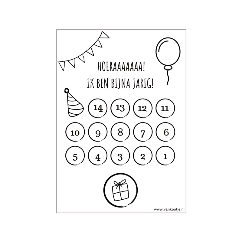 aftelkalender verjaardag, gratis aftelkalender verjaardag