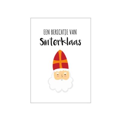 invulkaart Sinterklaas, kaart Sinterklaas, wenskaart, ansichtkaart
