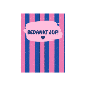 kaart juf, bedankje juf