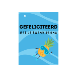 kaart zwemdiploma, cadeautje zwemdiploma