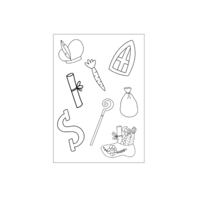 invulkaart Sinterklaas, kaart Sinterklaas, wenskaart, ansichtkaart