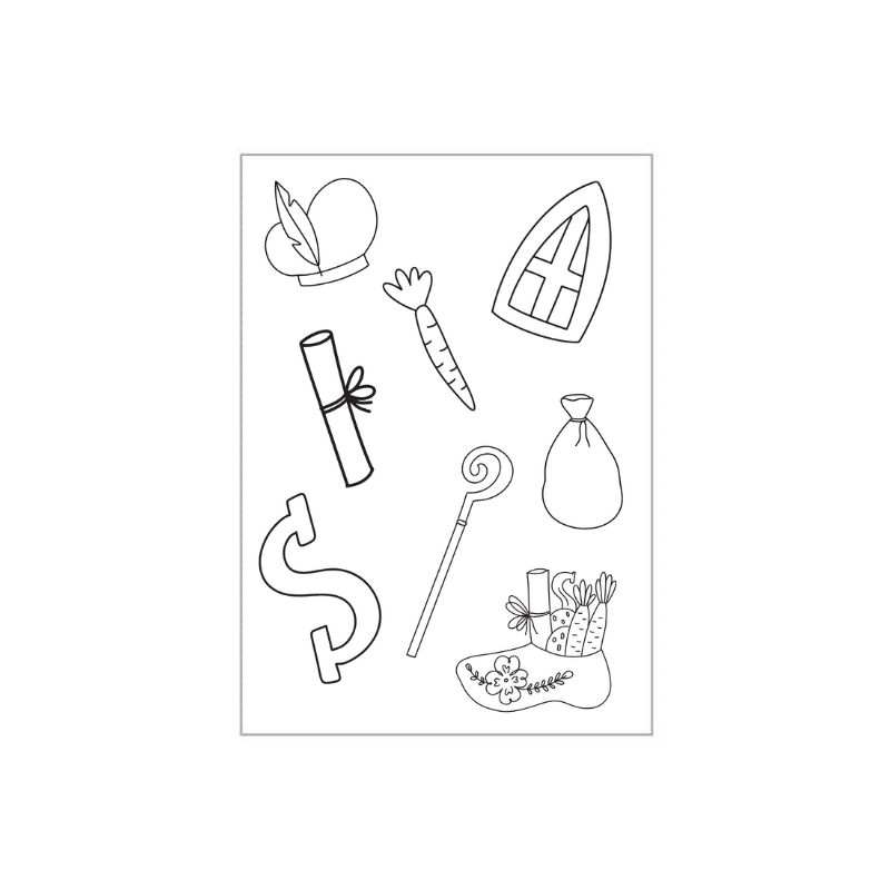 invulkaart Sinterklaas, kaart Sinterklaas, wenskaart, ansichtkaart