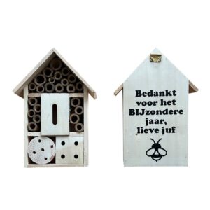 insectenhotel juf, insectenhotel meester, cadeautje juf, cadeautje meester