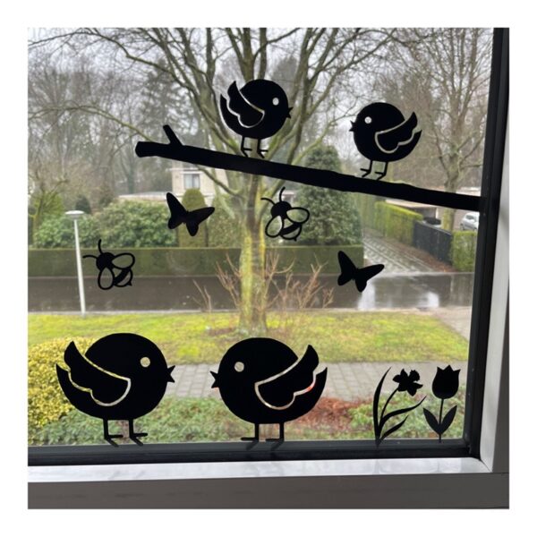 Raamsticker voorjaar, raamsticker lente, raamsticker Pasen