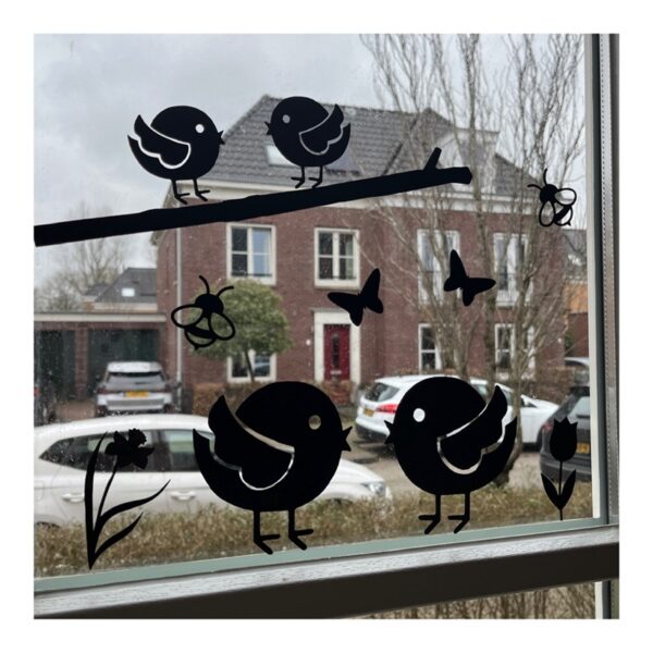 Raamsticker voorjaar, raamsticker lente, raamsticker Pasen