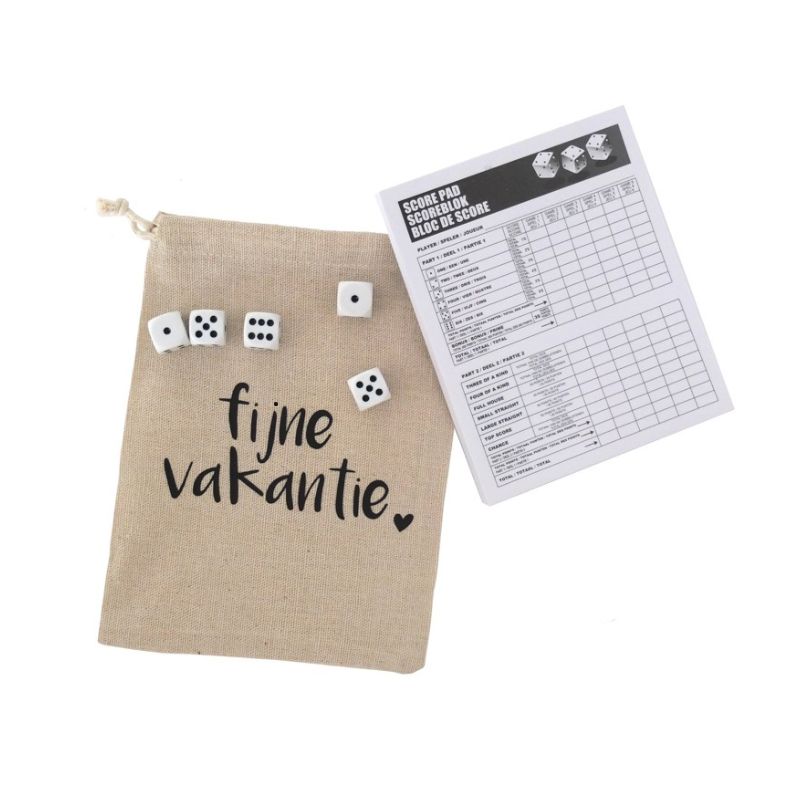 cadeautje yahtzee, cadeautje vakantie