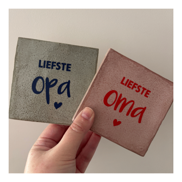 tegeltje opa, tegeltje oma, cadeautje opa, cadeautje oma
